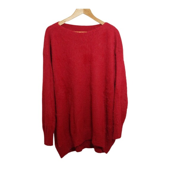 BlackMilk Women's Size M/L Sweater Red Long Sleeve Fuzzy Medium Large - Picture 1 of 10